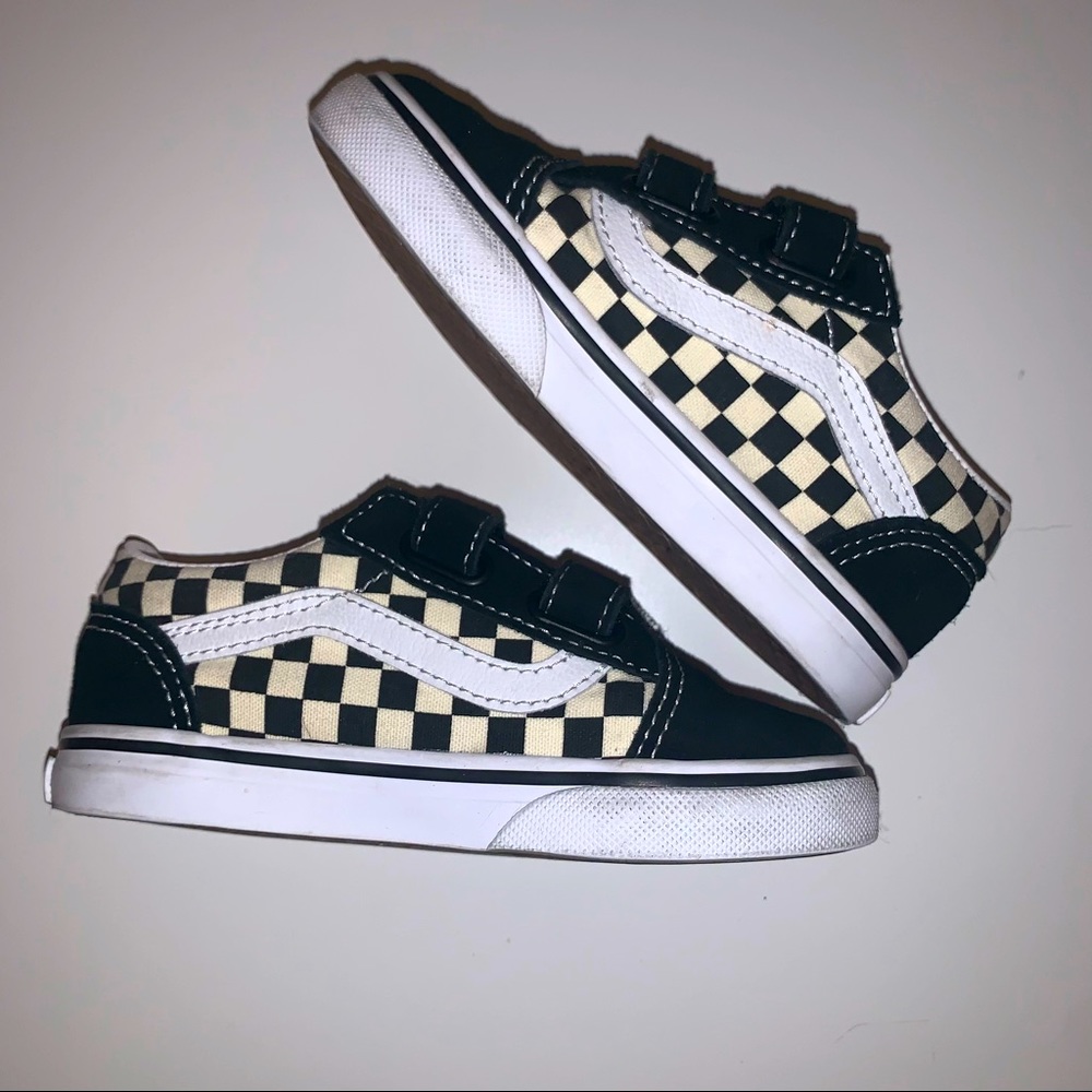VANS checkered toddler shoes